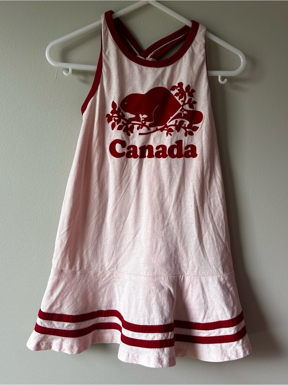 Roots Canada Red and Pink Summer Dress 3T